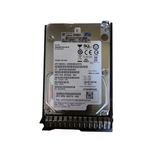 867254-001-NL - HP 300GB 15000RPM SAS 12Gb/s SFF Hot-Pluggable Dual Port 2.5-inch Hard Drive with Tray for Gen1 to Gen7 ProLiant Server