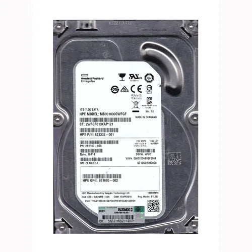 871332-001 HP 1TB 7200RPM SATA 6Gb/s 3.5-Inch Midline Hard Drive for ProLiant Servers