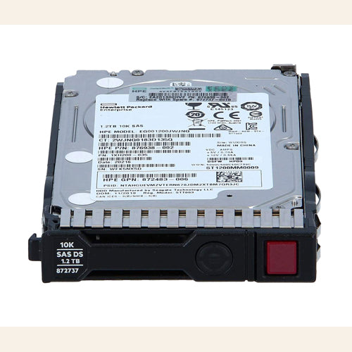 872737-001 HP 1.2TB 10000RPM SAS 12Gb/s 64MB Cache Hot-Pluggable 512n SFF 2.5-inch Hard Drive with Smart Carrier for Gen8/10 ProLiant Server/Storage Array