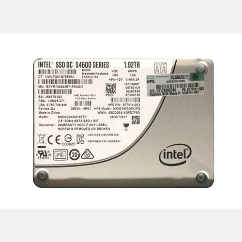 879019-001 HP 1.92TB SATA 6Gb/s Hot-Pluggable Mixed Use 2.5-Inch Enterprise Solid State Drive for ProLiant Server and Storage Array