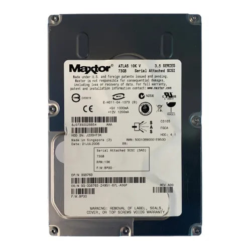 8J073S0028854-DELL - Dell 73.5GB 10000RPM SAS 3Gb/s 16MB Cache 3.5-Inch Hard Drive