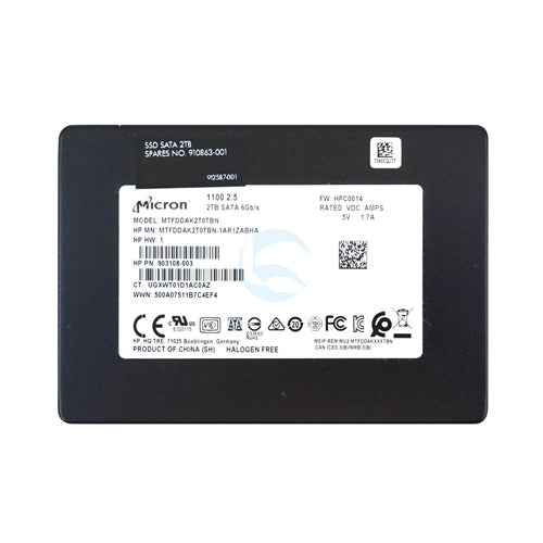 903108-003 HP 2TB Triple Level Cell SATA 6Gb/s SFF 2.5-Inch Solid State Drive
