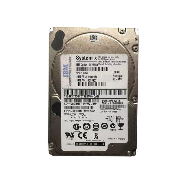 90Y8954 - IBM 500GB 7200RPM SAS 6Gb/s 2.5-Inch Hard Drive