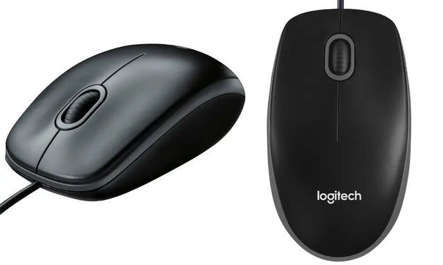 910-001439 Logitech B100 Wired USB Optical Mouse (Black)