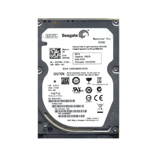 9YG14C-031-DELL - Dell 250GB 7200RPM SATA 6Gb/s 64MB Cache (CE) 2.5-Inch Hard Drive
