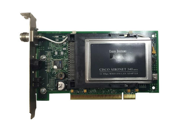 AIR-PCI342 Cisco Aironet 340 Series 11Mbps DSSS PCI 2.4Ghz Wireless LAN Adapter With 2.2 dBi Dipole Antenna RP TNC Connector (Refurbished)