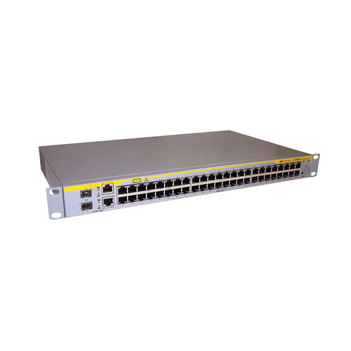AT-8550SP-40 Allied Telesis 8500 Series 48 x Ports 10/100Base-TX + 2 x Ports 1000Base-T + 2 x SFP Expansion Bays 1U Rack-mountable Layer 3 Managed Fast Ethernet Network Switch