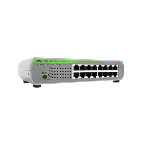 AT-FS710/16E-60 Allied Telesis FS710 AT-FS710/16E 16 x Ports 100Base-TX Layer 2 Unmanaged Fast Ethernet Network Switch