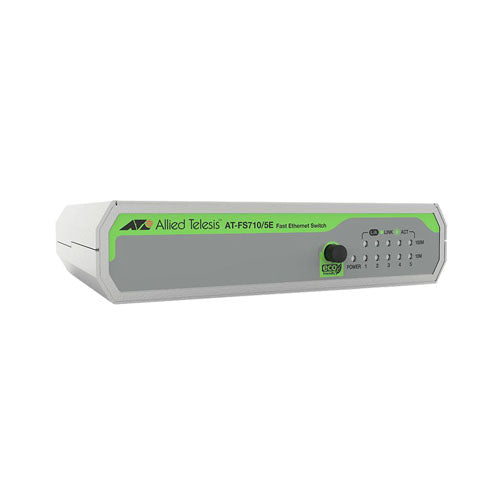 AT-FS710/5E-40 Allied Telesis FS710 Series 5 x Ports 10/100Base-TX Rack-mountable Layer 2 Unmanaged Fast Ethernet Network Switch