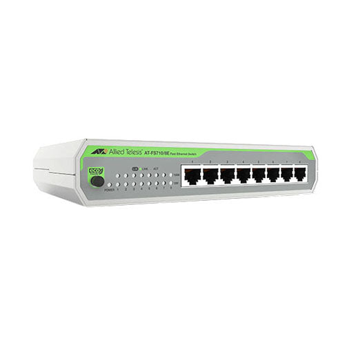 AT-FS710/8E-40 Allied Telesis FS710 Series 8 x Ports 10/100Base-TX Rack-mountable Layer 2 Unmanaged Fast Ethernet Network Switch