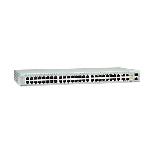 AT-FS750/52-40 Allied Telesis FS750 Series 48 x Ports 10/100Base-TX PoE + 2 x Ports 1000Base-T + 2 x Ports SFP Combo Rack-mountable Layer 2 Managed Fast Ethernet WebSmart Edge Network Switch