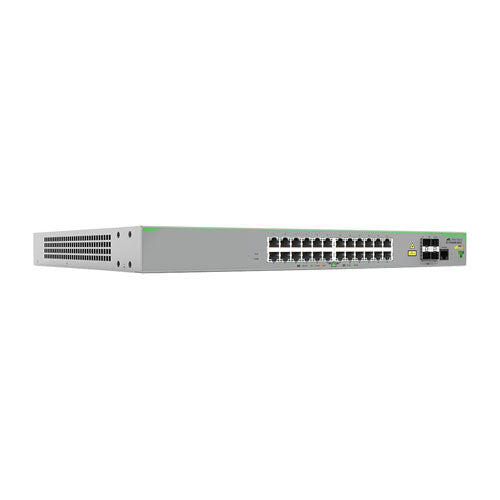 AT-FS980M/28PS-20 Allied Telesis CentreCOM FS980M Series 24 x Ports 10/100Base-TX PoE+ + 4 x Ports SFP uplink Rack-mountable Layer 3 Fast Ethernet Network Switch