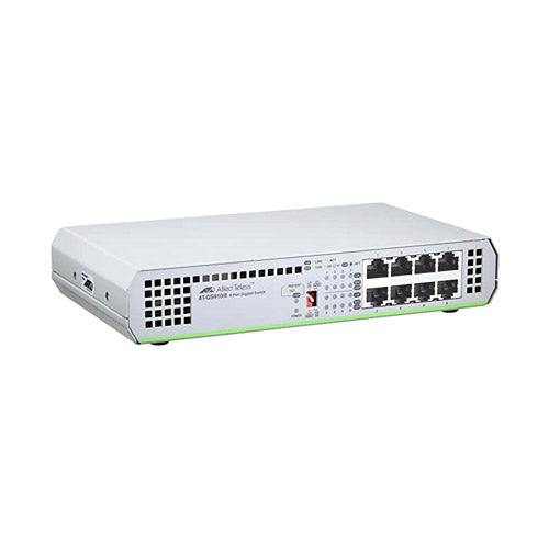 AT-GS910/8 Allied Telesis GS910 8 x Ports 1000Base-T Layer 2 Unmanaged Rack-mountable Gigabit Ethernet Network Switch