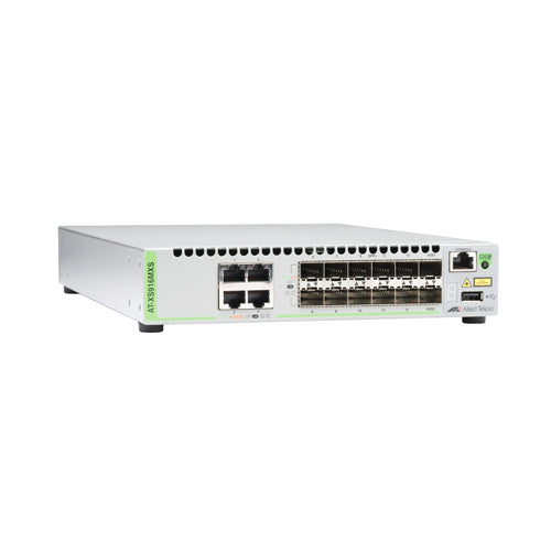 AT-XS916MXS-40 Allied Telesis CentreCOM XS900MX Series 12 x Ports 1000Base-T + 4 x Ports SFP+ Rack-mountable Layer 3 Managed Stackable Gigabit Ethernet Network Switch