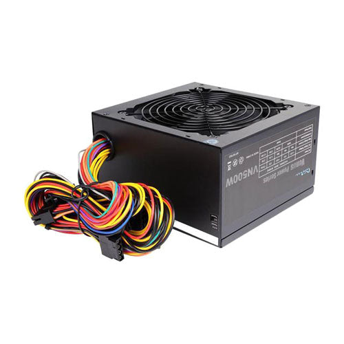 ATX-VN500W Apevia 500-Watts 115-230V AC 10A 50-60Hz 24-Pin ATX Modular Power Supply