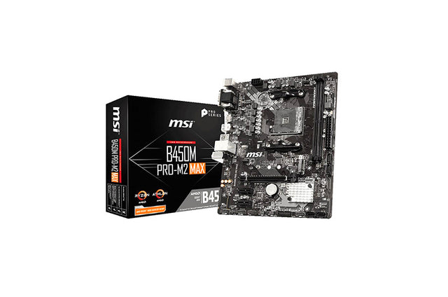 B450MPM2MAX - MSI B450M PRO-M2 MAX Socket AM4/ AMD B450/ DDR4/ SATA3 / USB3.2/ Turbo M.2/ GbE/ m-ATX Motherboard
