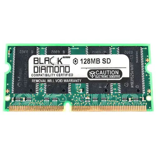 BD128M133MN03 - Black Diamond 128MB PC-133 ECC CL3 144-pin SoDIMM 3.3V 1Rx16 Memory Module