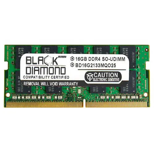 BD16G2133MQO25 - Black Diamond 16GB DDR4-2133 MHz PC4-17000 non-ECC Unbuffered CL15 260-Pin SODIMM 1.2V 2Rx8 Memory Module