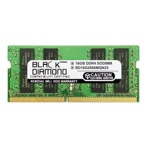 BD16G2666MQN25 - Black Diamond 16GB DDR4-2666 MHz PC4-21300 non-ECC Unbuffered CL19 260-Pin SODIMM 1.2V 2Rx8 Memory Module