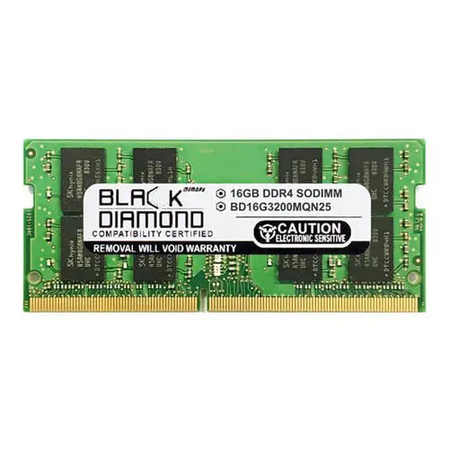 BD16G3200MQN25 - Black Diamond 16GB DDR4-3200 MHz PC4-25600 non-ECC Unbuffered CL22 260-Pin SODIMM 1.2V 2Rx8 Memory Module