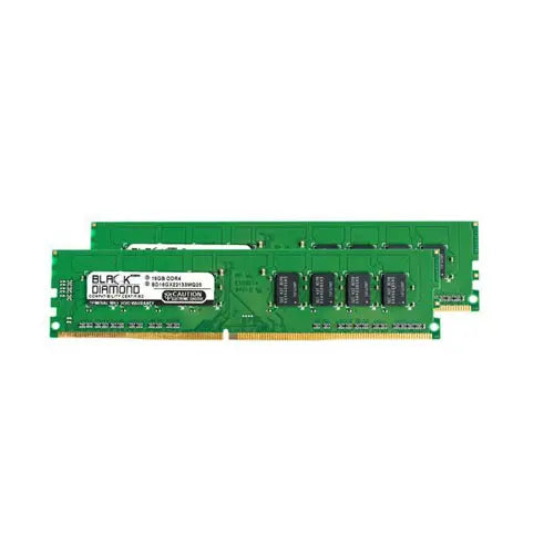 BD16GX22133MQ25 - Black Diamond 32GB Kit (2x16GB) DDR4-2133MHz PC4-17000 Non-ECC Unbuffered CL15 288-Pin UDIMM 1.2V Dual Rank Memory Module