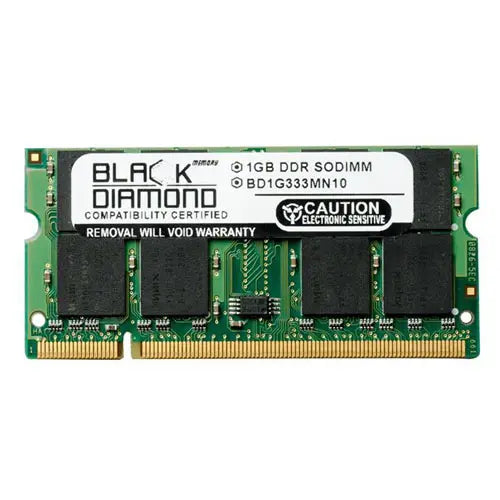 BD1G333MN10 - Black Diamond 1GB DDR-333 MHz PC-2700 non-ECC Unbuffered CL2.5 200-Pin SODIMM 2.5V 2Rx8 Memory Module