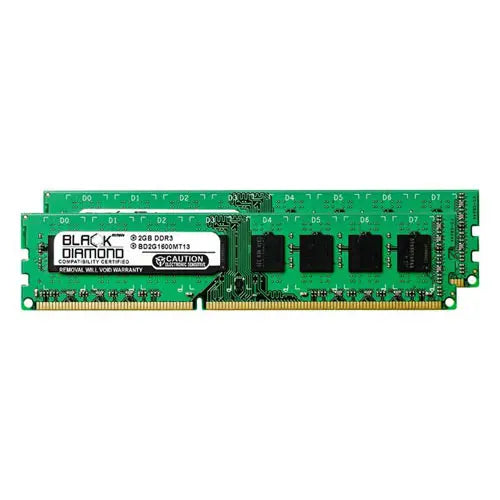 BD2GX21600MT13 - Black Diamond 4GB Kit (2x2GB) DDR3-1600MHz PC3-12800 Non-ECC Unbuffered CL11 240-Pin UDIMM 1.5V Dual Rank Memory Module