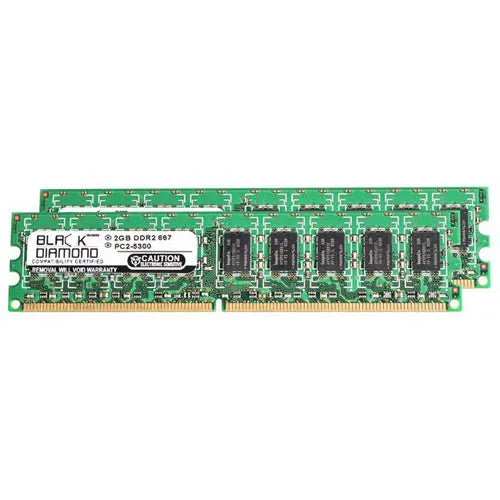 BD2GX2667MDE13 - Black Diamond 4GB Kit (2 x 2GB) DDR2-667 MHz PC2-5300 ECC CL5 240-pin DIMM 1.8V 2Rx8 Memory Module
