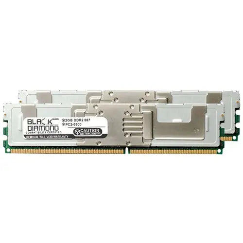 BD2GX2667MDF14 - Black Diamond 4GB Kit (2 x 2GB) DDR2-667 MHz PC2-5300 ECC CL5 240-pin DIMM 1.8V 2Rx4 Memory Module
