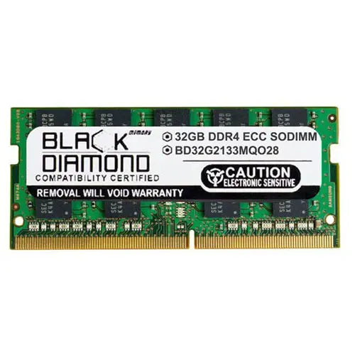 BD32G2133MQO28 - Black Diamond 32GB DDR4-2133 MHz PC4-17000 non-ECC Unbuffered CL15 260-Pin SODIMM 1.2V 2Rx8 Memory Module