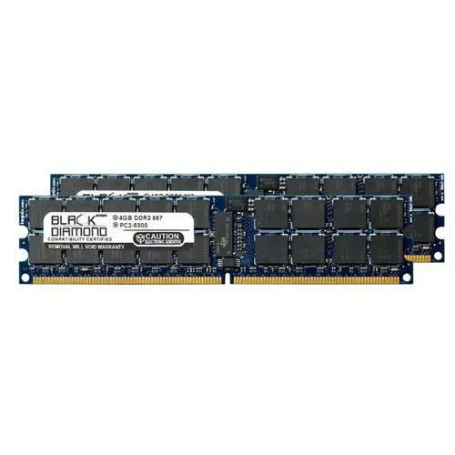 BD4GX2667MDR97 - Black Diamond 8GB Kit (2 x 4GB) DDR2-667 MHz PC2-5300 ECC CL5 240-pin RDIMM 1.8V 2Rx4 Memory Module