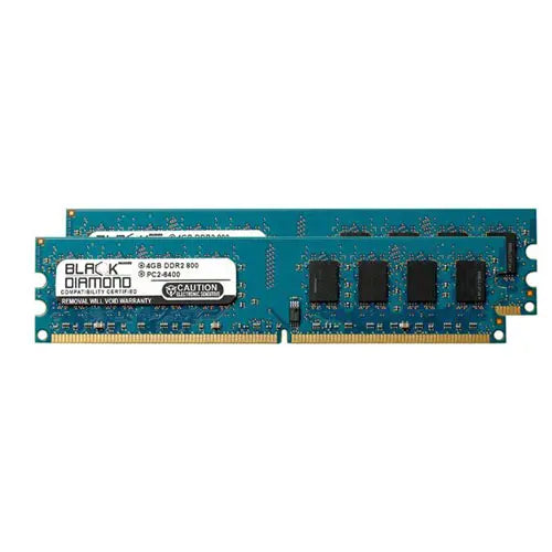 BD4GX2800MD16 - Black Diamond 8GB Kit (2x4GB) DDR2-800MHz PC2-6400 Non-ECC Unbuffered CL6 240-Pin UDIMM 1.8V Dual Rank Memory Module