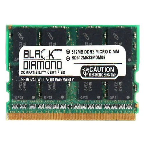 BD512M533MDM09 - Black Diamond 512MB DDR2-533 MHz PC2-4200 ECC CL4 214-pin DIMM 1.8V 2Rx16 Memory Module