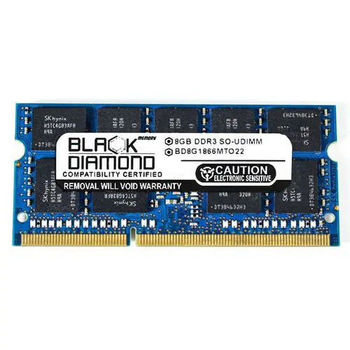 BD8G1866MTO22 - Black Diamond 8GB DDR3-1866 MHz PC3-14900 non-ECC Unbuffered CL13 204-Pin SODIMM 1.5V 2Rx8 Memory Module
