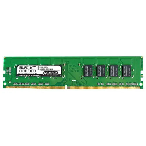 BD8G2133MQ22 - Black Diamond 8GB DDR4-2133 MHz PC4-17000 ECC CL15 288-Pin DIMM 1.2V 2Rx8 Memory Module