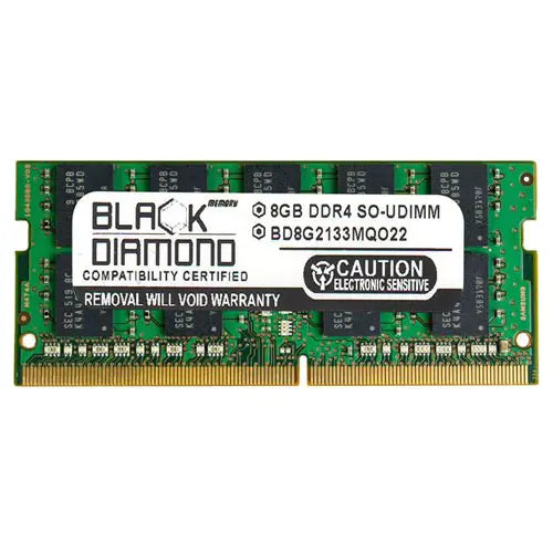 BD8G2133MQO22 - Black Diamond 8GB DDR4-2133 MHz PC4-17000 non-ECC Unbuffered CL15 260-Pin SODIMM 1.2V 2Rx8 Memory Module