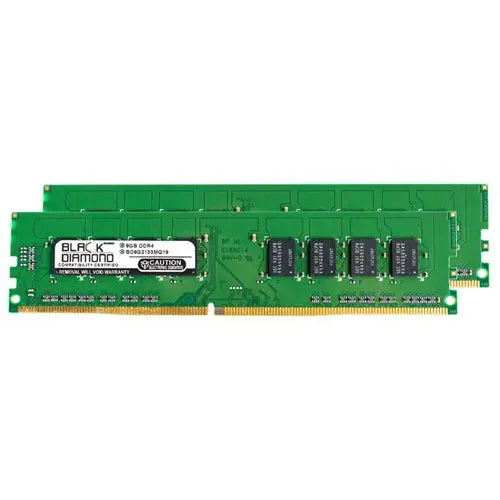 BD8GX22133MQ22 - Black Diamond 16GB Kit (2x8GB) DDR4-2133MHz PC4-17000 Non-ECC Unbuffered CL15 288-Pin UDIMM 1.2V Dual Rank Memory Module