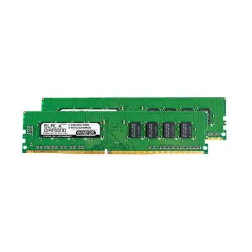 BD8GX22933MQ22 - Black Diamond 16GB Kit (2x8GB) DDR4-2933MHz PC4-23400 Non-ECC Unbuffered CL21 288-Pin UDIMM 1.2V Single Rank Memory Module