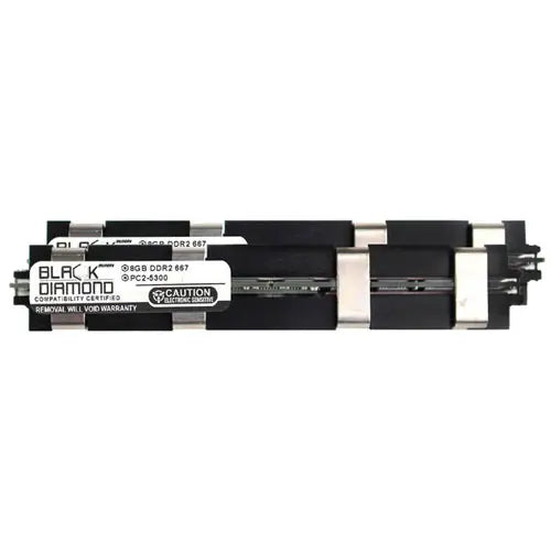 BD8GX2667MDA23 - Black Diamond 16GB Kit (2 x 8GB) DDR2-667 MHz PC2-5300 ECC Fully Buffered CL5 240-pin DIMM 1.8V 2Rx4 Memory Module