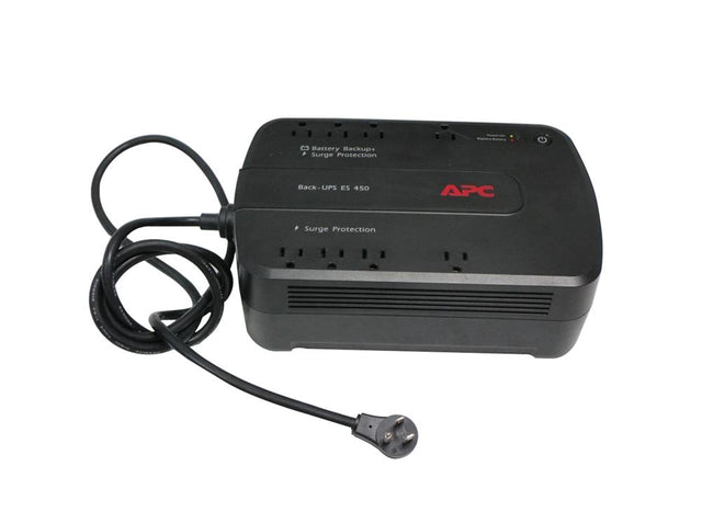 BE450G APC Back-UPS ES 450VA Desktop Ups 450VA/257W 2.5 Minute Full Load 4 x NEMA 5-15R Battery Backup System, 4 x NEMA 5-15R Surge-protected (Refurbished)