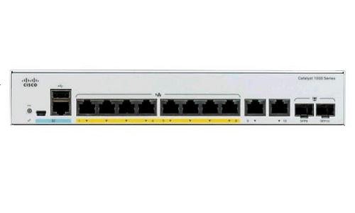 C1000-8FP-2G-L - Cisco Catalyst 1000 8P PoE+ RJ-45 L2 Managed Switch