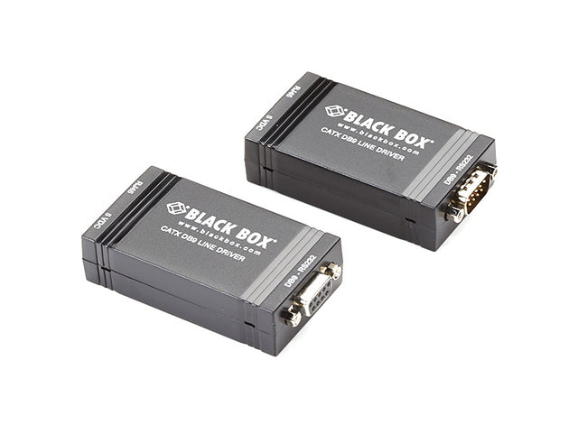 CATx DB9 - Black Box 4000 ft Extended Range 2 x Ports Layer-2 Managed Line Driver Network (RJ-45)