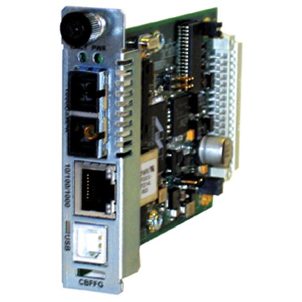 CBFFG1040-100 Transition 10/100/1000Base-T (RJ-45) to SFP Slot (Empty) for 10/100 Bridging Point System Slide-In-Module Media Converter