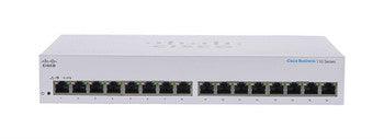 Cisco - CBS110-16T-NA - 110 Ethernet Switch - 16 Ports - 2 Layer Supported - 11.53 W Power Consumption - Twisted Pair - Desktop Wall Mountable Rack-moun