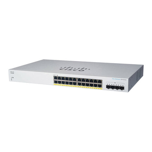 CBS220-24T-4G-EU Cisco Business 220 CBS220-24P 24 x Ports 10/100/1000Base-T + 4 x SFP Ports Layer 2 Managed Gigabit Ethernet Network Switch