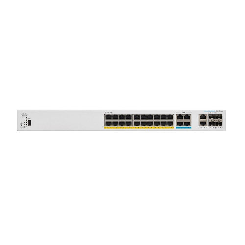 CBS350-24MGP-4X-NA Cisco Business 350 20 x Ports PoE+ 10/100/1000Base-T + 4 x Ports PoE 10/100/1000Base-T + 4 x SFP+ Ports Layer 3 Managed Rack-mountable Gigabit Ethernet Switch