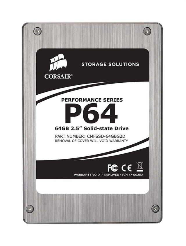 CMFSSD-64GBG2D Corsair Performance P64 Series 64GB MLC SATA 3Gbps 2.5-inch Internal Solid State Drive (SSD)
