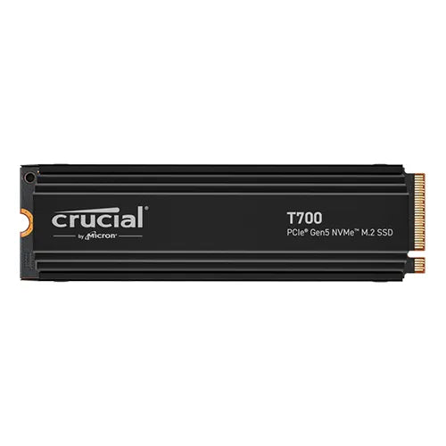 CT1000T700SSD5 Crucial T700 1TB TLC PCIe NVMe 5.0 x4 M.2 2280 Solid State Drive with Heatsink
