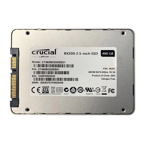 CT480BX200SSD1 Crucial BX200 480GB Triple-Level Cell SATA 6Gb/s 2.5-Inch Solid State Drive
