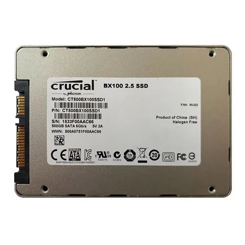 CT500BX100SSD1 Crucial Bx100 500GB Multi-Level Cell SATA 6Gb/s 2.5-Inch Solid State Drive